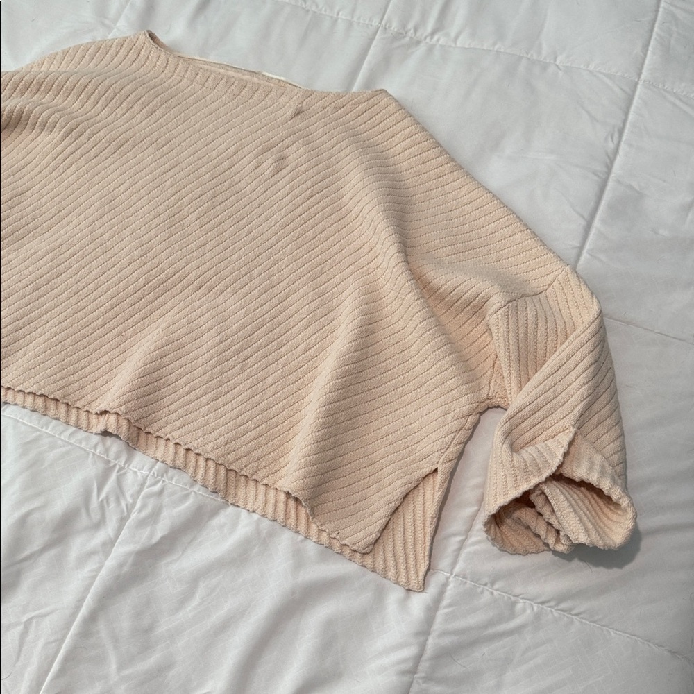 Free People Cream Textured Knit Top - Picture 3 of 5